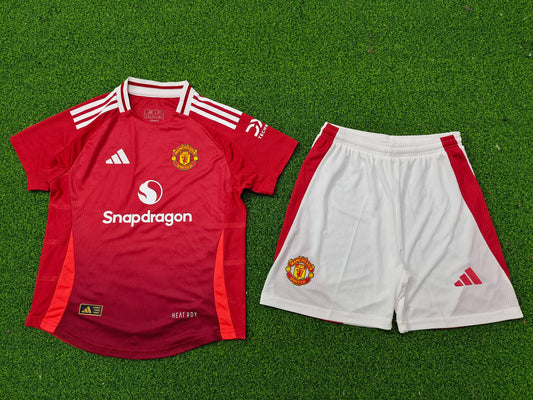 Maillot Kit Domicile Manchester United 2024/2025 Enfant
