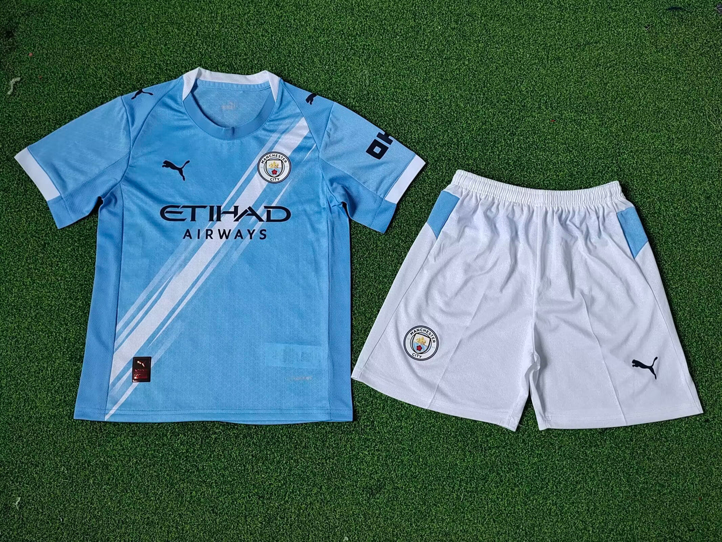 Maillot Kit Domicile Manchester City 2025/2026 Enfant